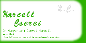 marcell cserei business card